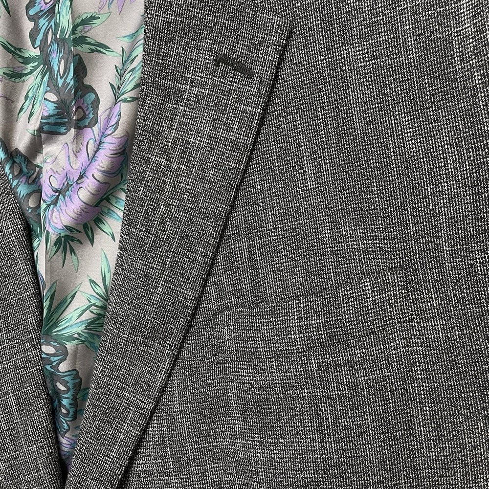 Oak Hill Jacket-Relaxer Textured Sport Coat Blazer Stretch Gray 3XL 54 56